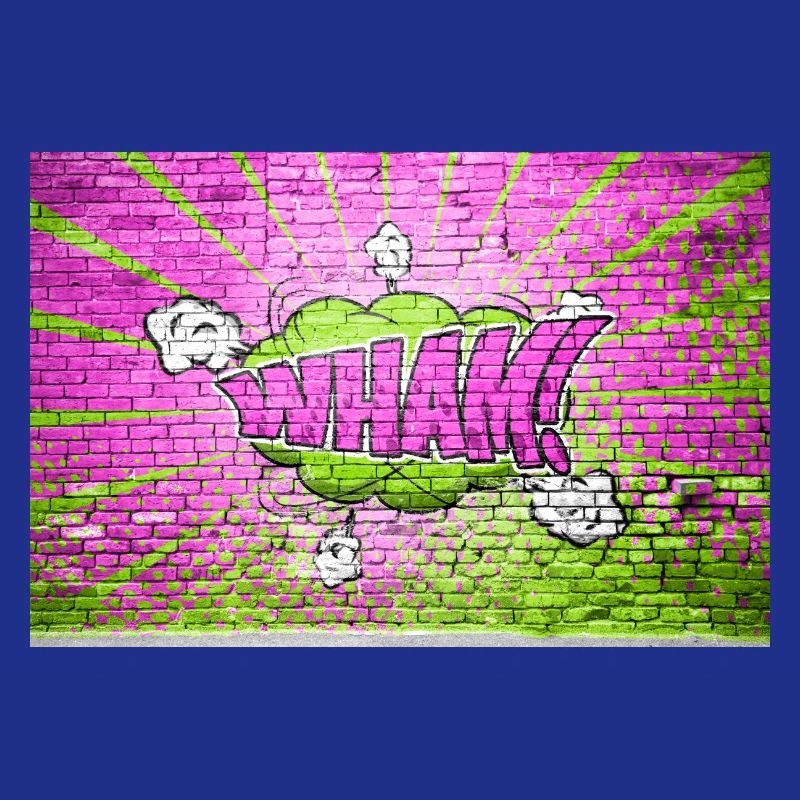 Wham! Comic Style Bubble Graffiti Lettering on Bri