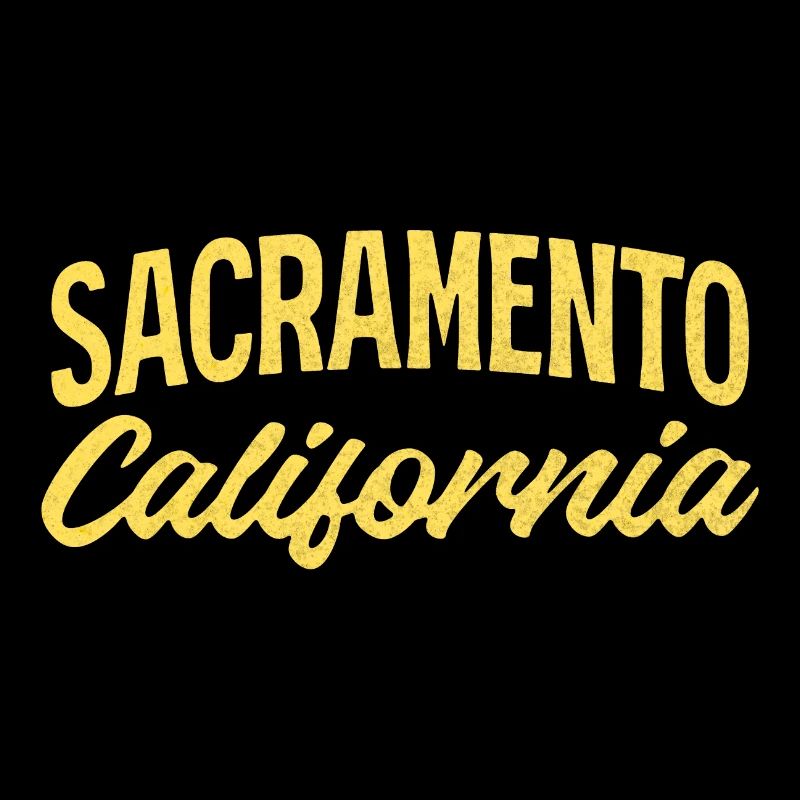Sacramento California Gold Script