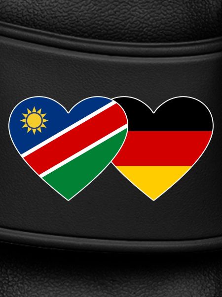 Namibia Germany Flag Heart
