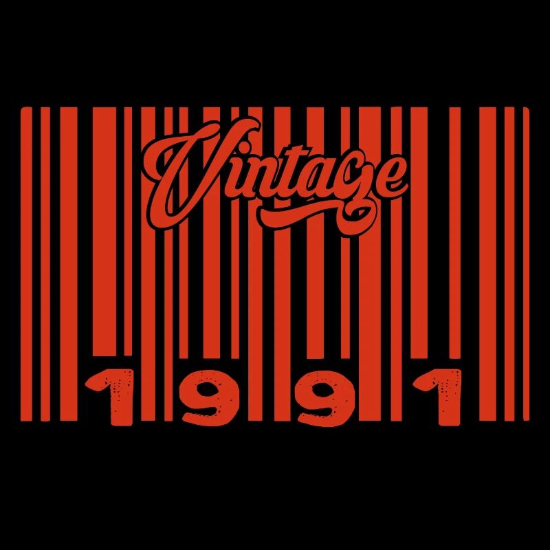 vintage 1991 né en 1991 34 ans bar code anniversai