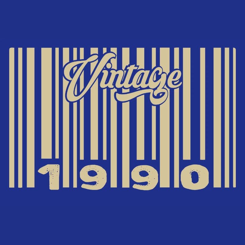vintage 1990 Code barre 1990: Année 2025.