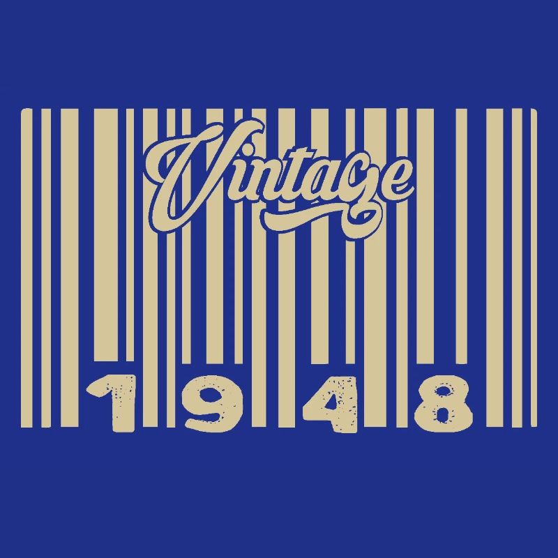 vintage 1948 Code barre 1948: Année 2025.
