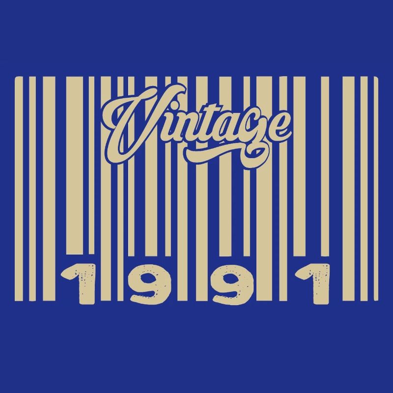 vintage 1991 Code barre 1991: Année 2025.