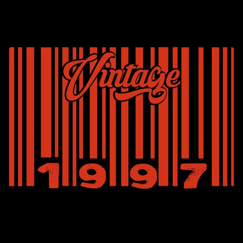 Vintage 1997 Born In 1997 28 Year Old Bar Code Anniversai