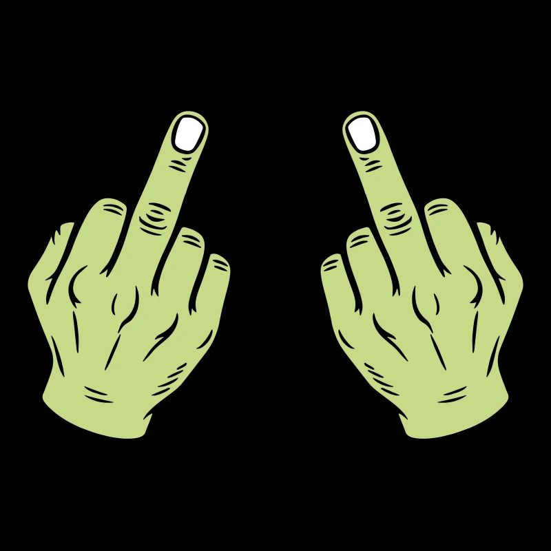 Mittelfinger Hand Frech