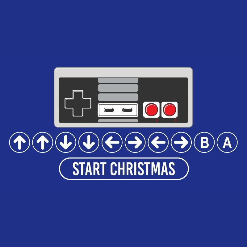 Cheat Code Start Christmas Gaming Gamer Video Game