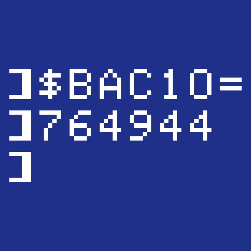 Bacio BAC10 8-Bit Esadecimal Code Nerd Pixel Art