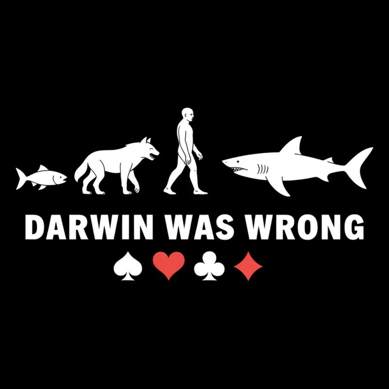 Poker Evolution Darwin Was Wrong Shark Card Game