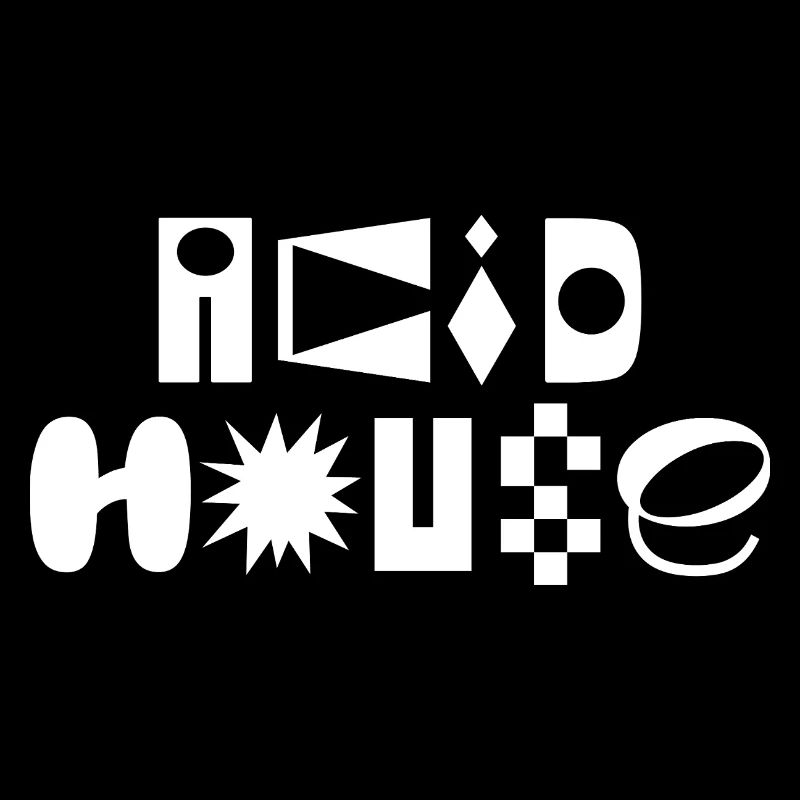 Conception du logo Acid House Fancy Typography