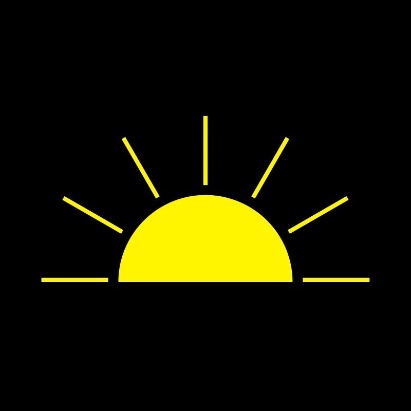 Sonnenaufgang oder Sonnenuntergang gelb