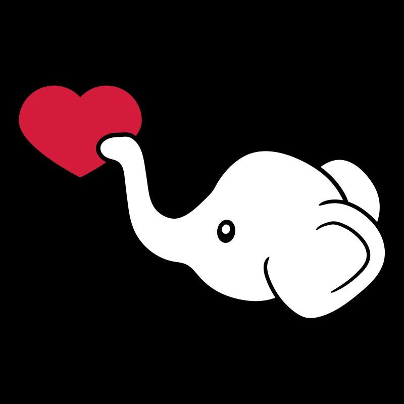 elefant kopf herz liebe schenken verliebt sitzend