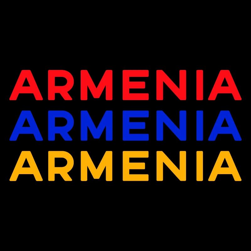 Drapeau de lettrage de l’Arménie