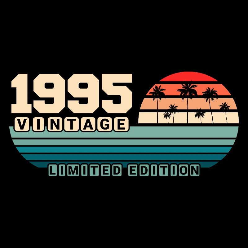 30e anniversaire 1995 Vintage 1995 Coucher de soleil rétro