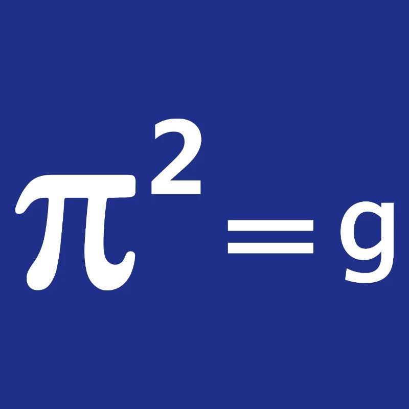 Funny Math Joke Pun - Pi Joke pi squared = g Maths