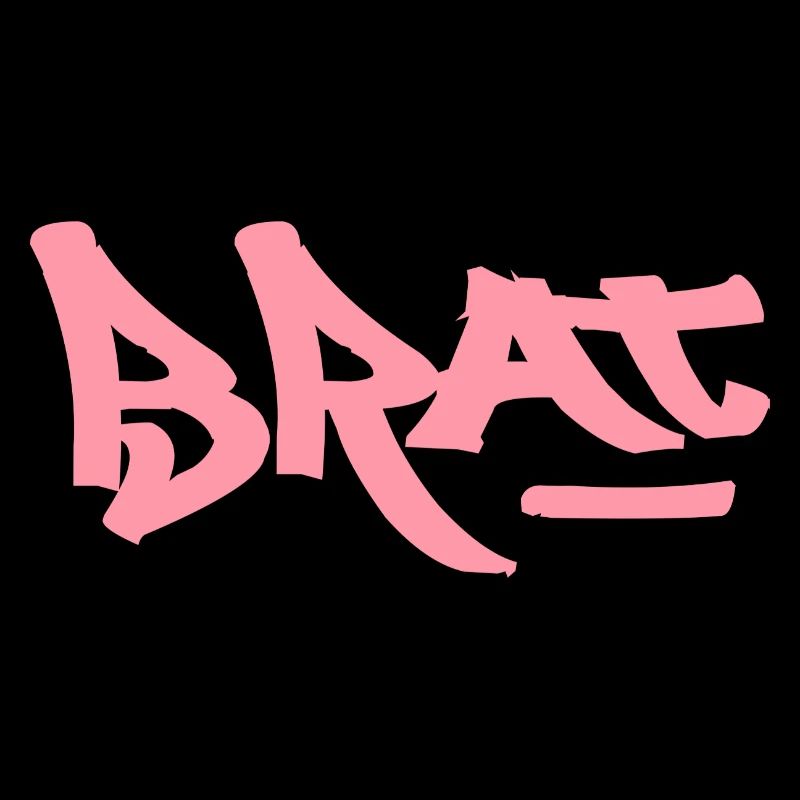 Texte du logo Pink Brat en graffiti