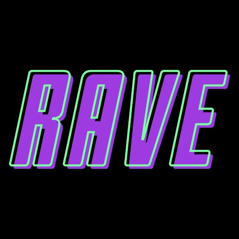Retro 80's 90's Rave Lettering