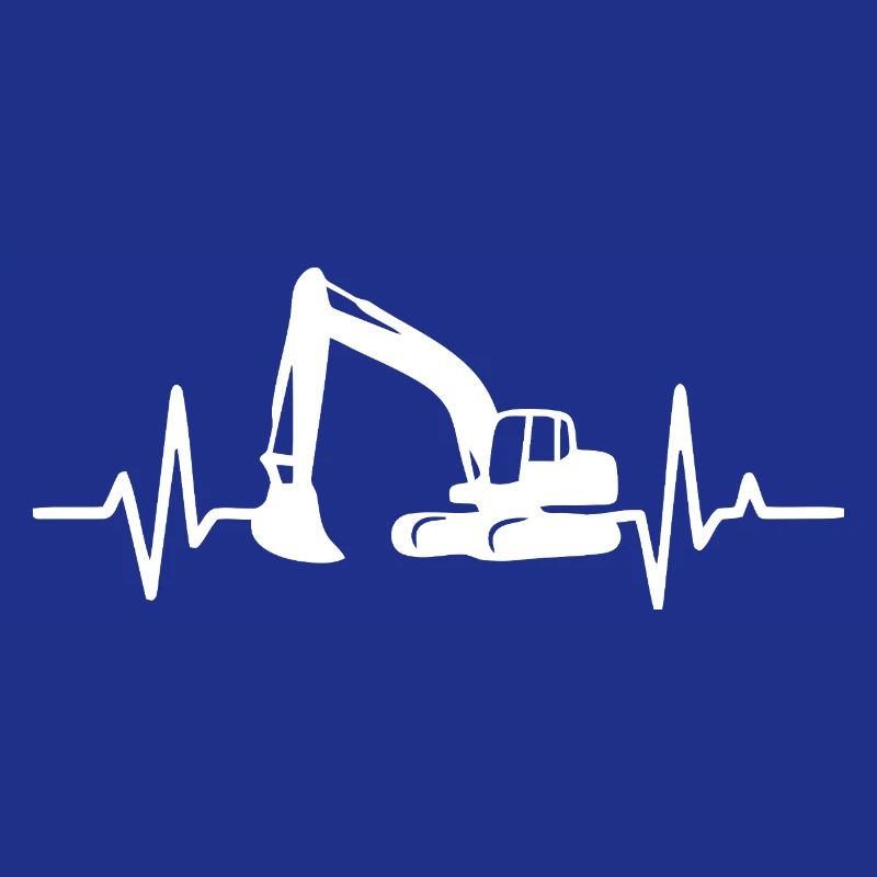 Construction Excavator Silhouette Design