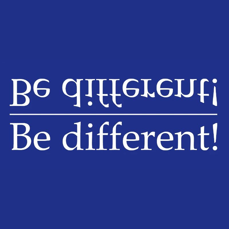 Be different contrast typography