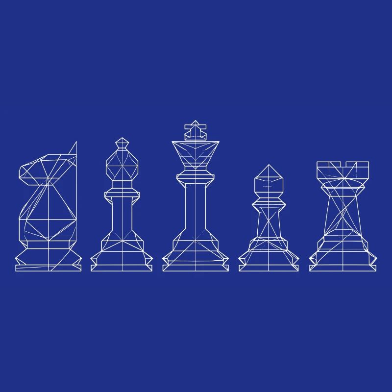 Jeu de société minimaliste de conception de pièces d’échecs