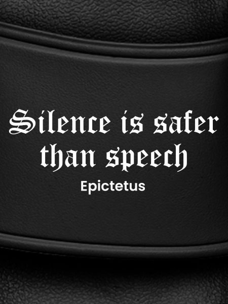Silence Over Speech Epictetus