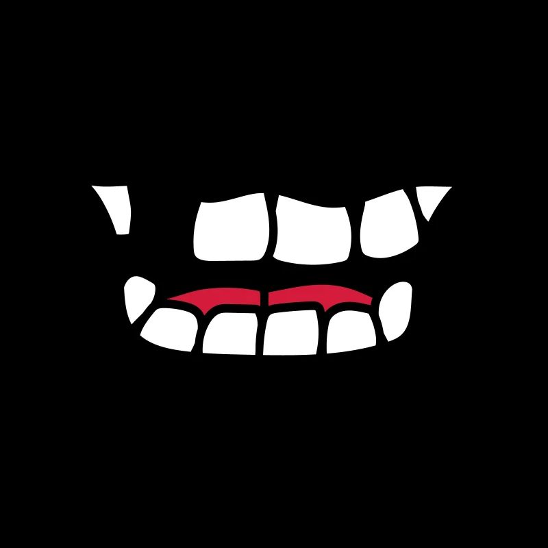 mouth grin laugh funny tooth gluecke comic cartoo