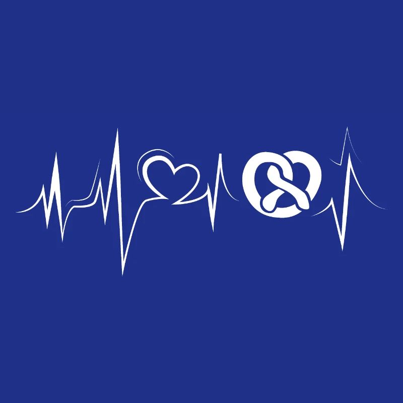 bakery heartbeat symbol baker pretzel pulse ecg