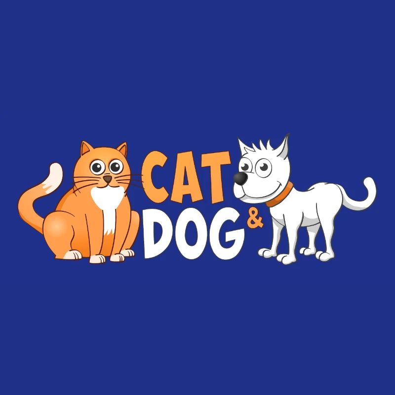 Image joyeuse d’un chat et d’un chien.
