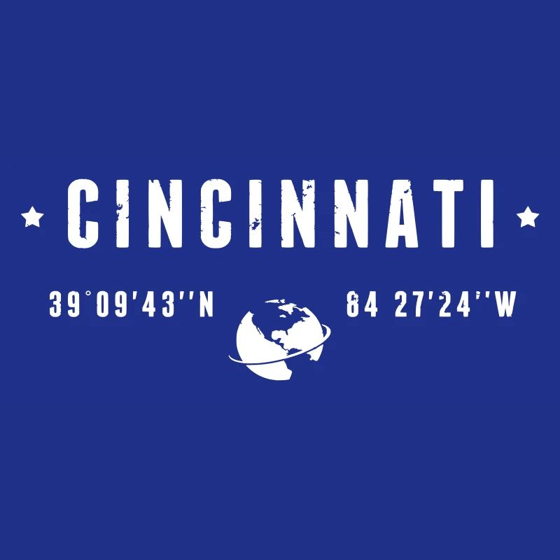 Cincinnati Ohio Coordinates Gps Globe White