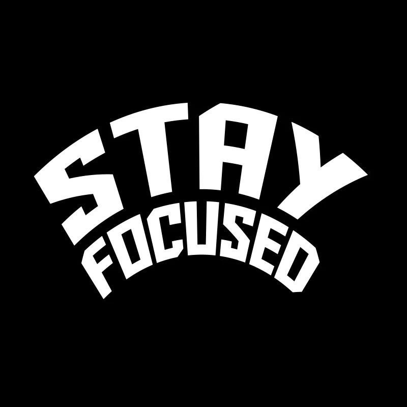 Restez concentré penché cool logo design logo