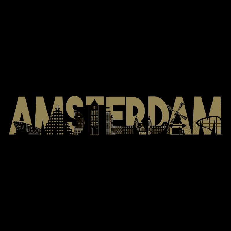 Amsterdam Skyline Silhouette – Urbain