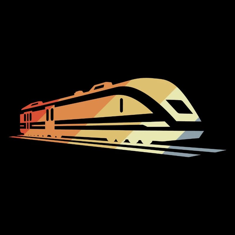 Train Sketch Vintage