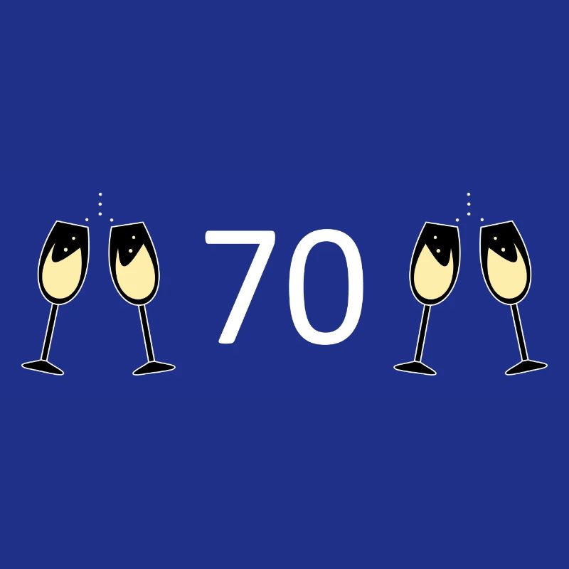 70e anniversaire 70 ans 70 Numéro 70 Blanc