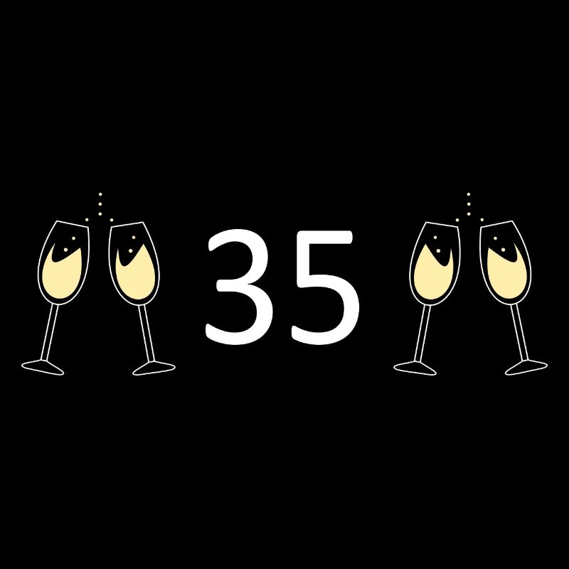 35e anniversaire 35 ans Numéro 35 Blanc