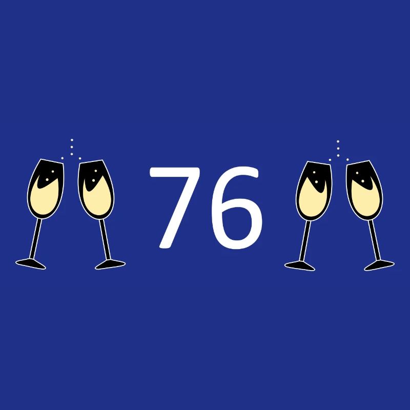 76e anniversaire 76 ans 76 Numéro 76 Blanc