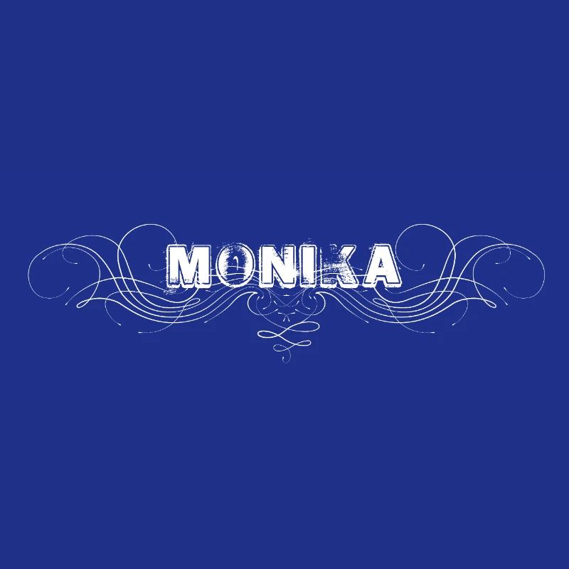 Lettrage MONIKA avec lignes décoratives