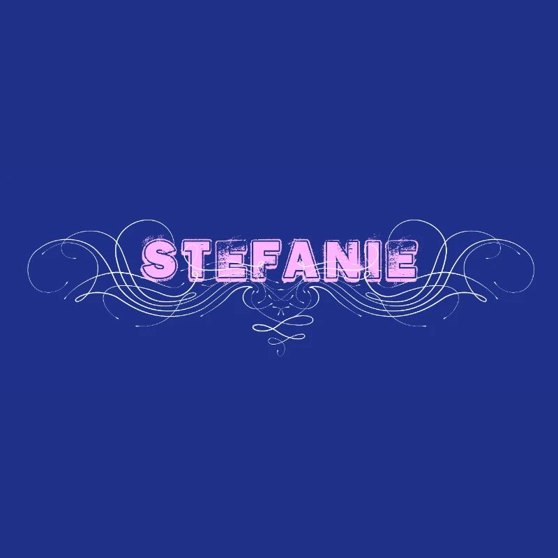 Lettrage STEFANIE avec lignes décoratives