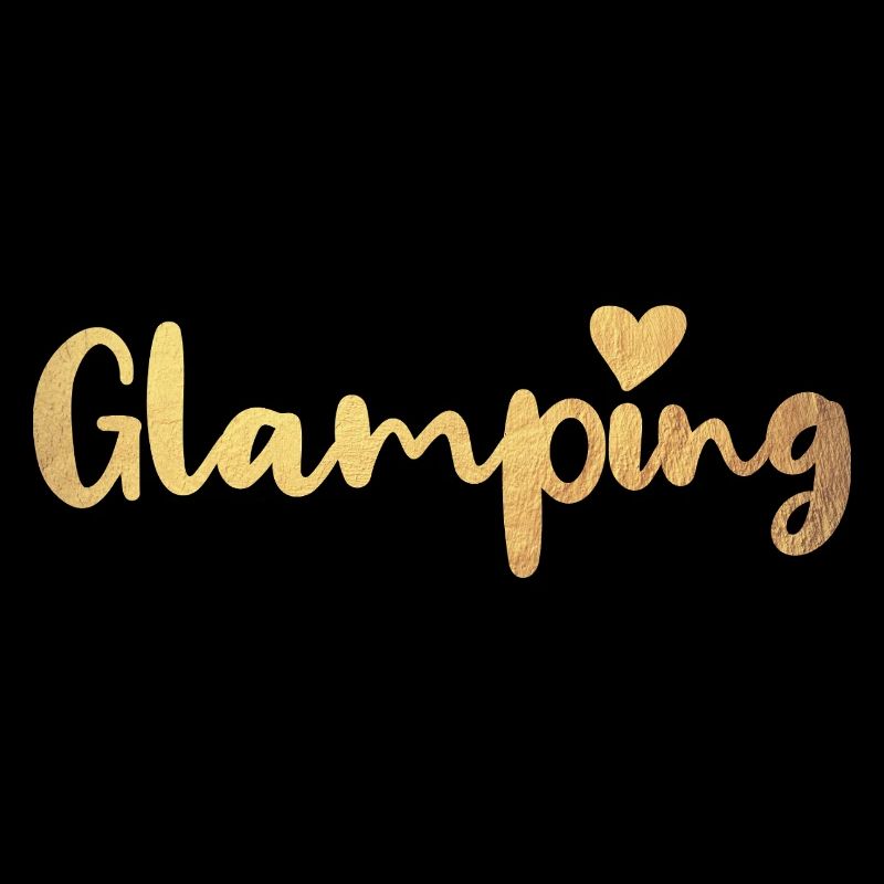 Glamping Heart Gold Camping Camper de luxe