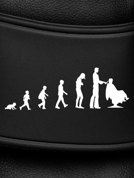 Evolution vom Baby zum Friseur