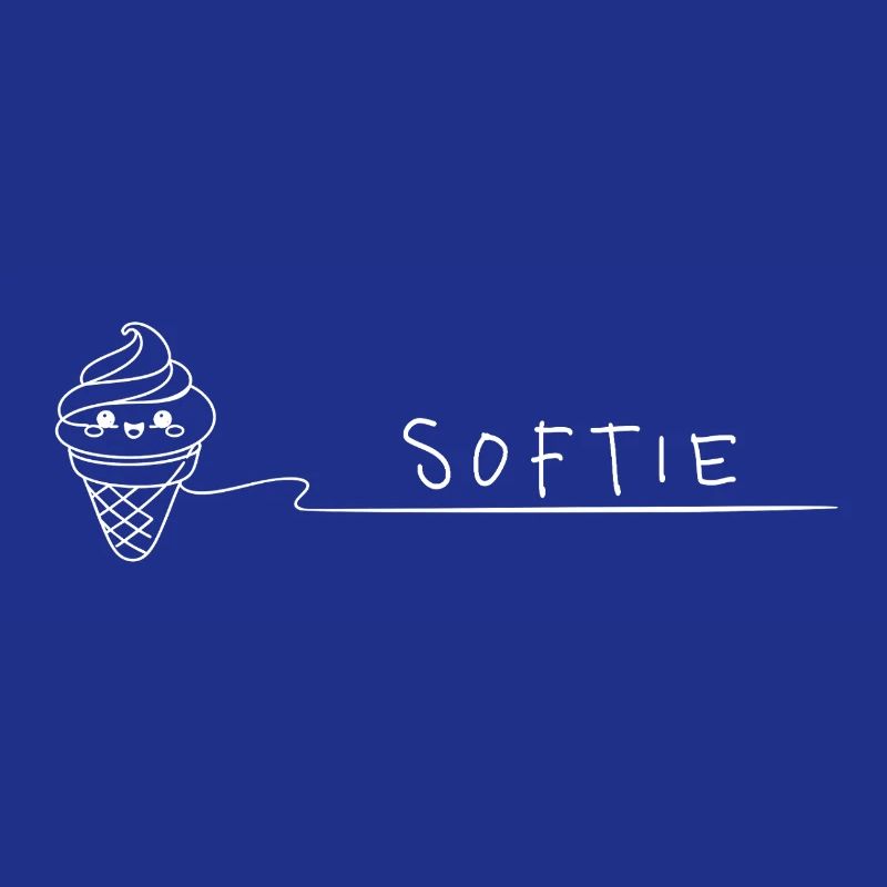 Softie. Softeis Liebe Minimal Oneline