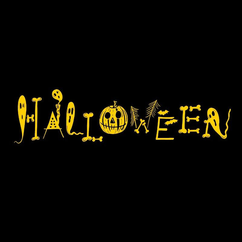 Halloween bone ghost pumpkin font