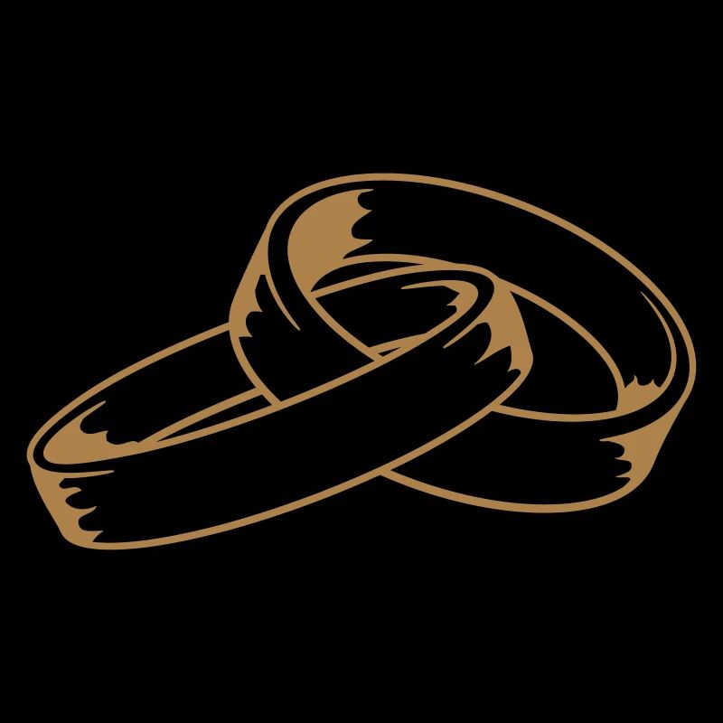 chained 2 connected rings marry wedding