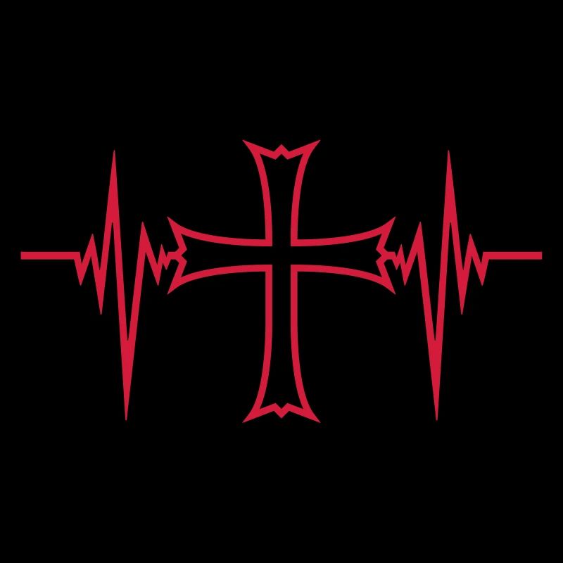 herzschlag frequenz puls kirche symbol kreuz work