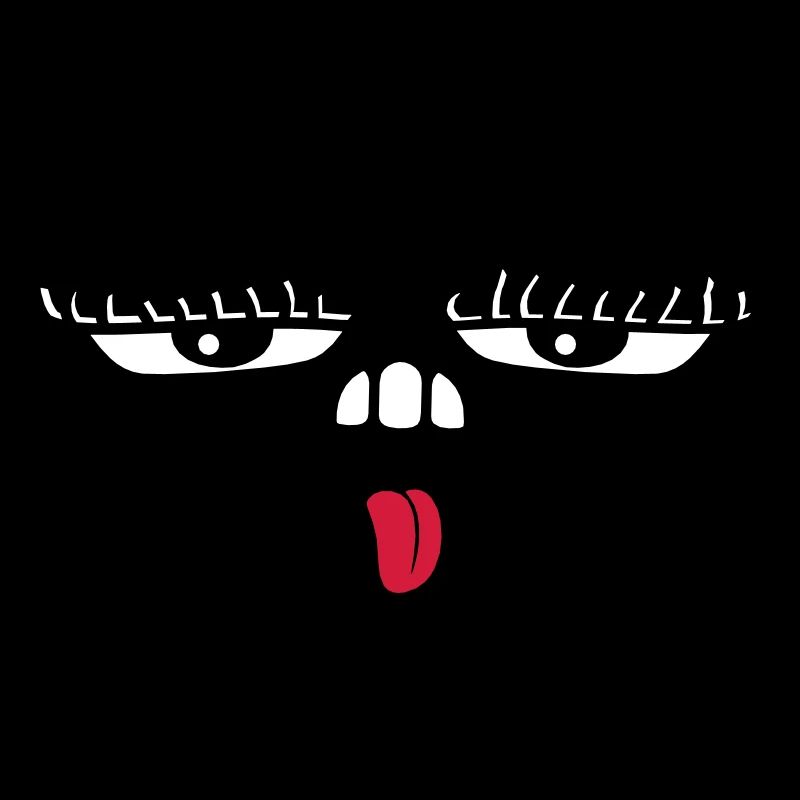 langue sortir la bouche 2 sourcils yeux