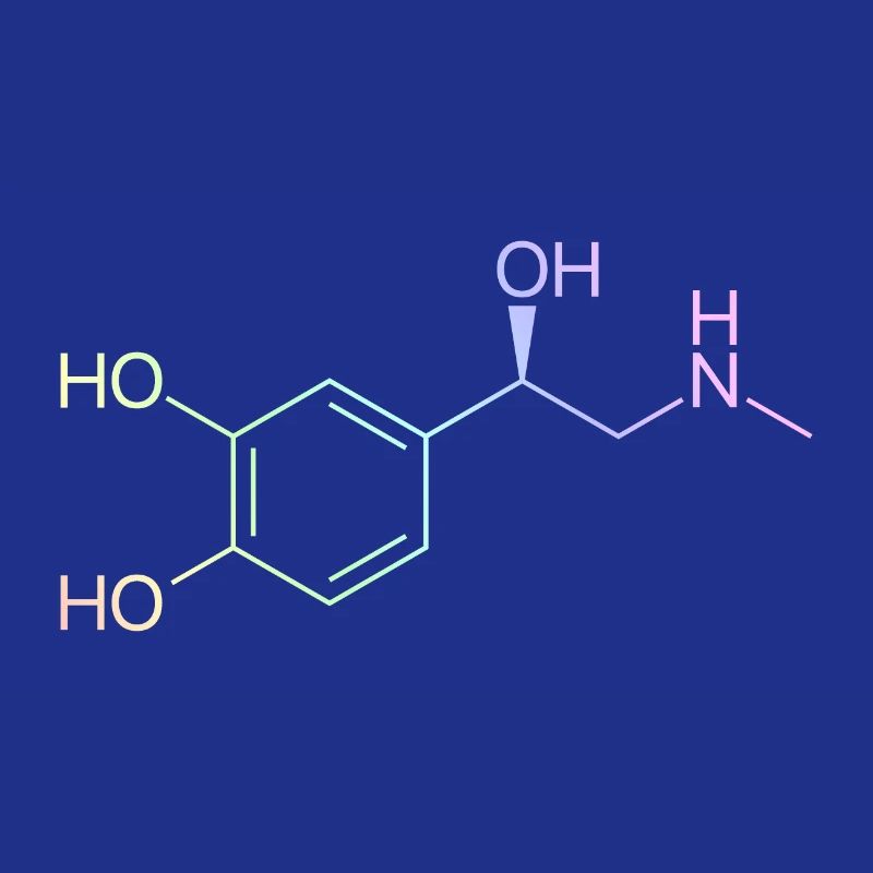 Adrenaline molecule - pastel colored