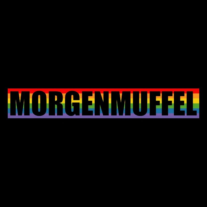 Morgenmuffel regenbogen Silhouette