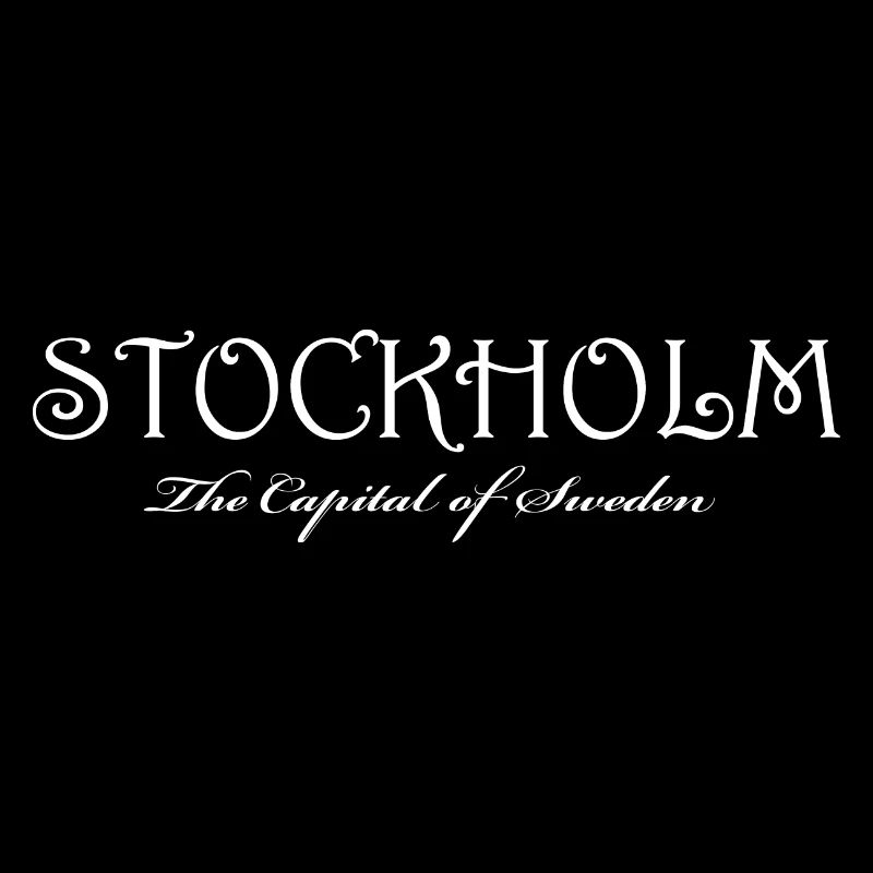 STOCKHOLM La capitale de la Suède-Texte blanc