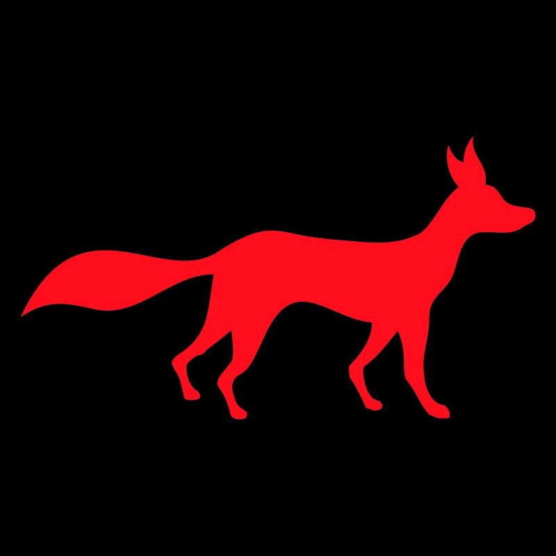 Fuchs Rotfuchs Wildes Tier Silhouette Umriss Rot