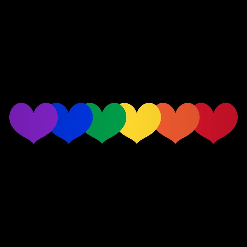 Rainbow heart pride