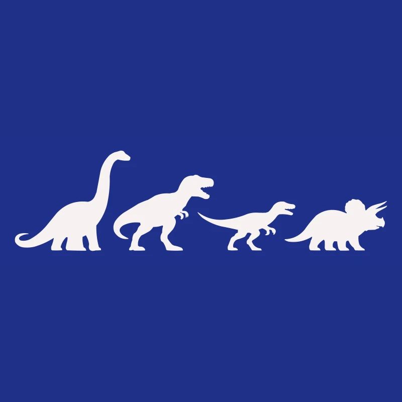 Dino silhouettes in retro style
