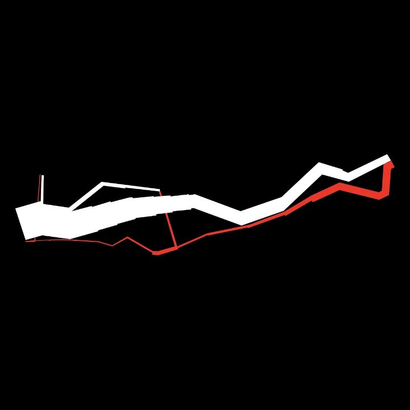 Iconic Data Viz: Minard 1812 - White / Red